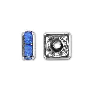  SQS 6mm Silver Plated Squaredelle Sapphire Arts, Crafts 
