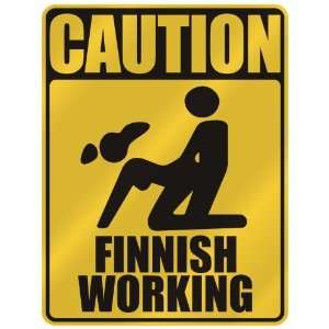   CAUTION  FINNISH WORKING  PARKING SIGN FINLAND