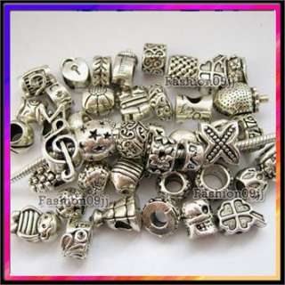 40 pcs Mix European Style Zinc alloy Charm Beads Fit Charm Bracelets 