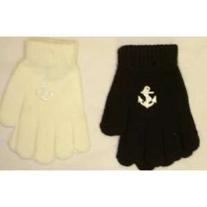   Gloves Trimmed with White Satin Angkor for Children Ages 1 3 Years