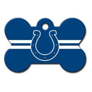 Quick Tag Indianapolis Colts NFL Bone Personalized Engraved Pet ID Tag