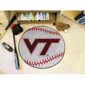  Virginia Tech Hokies Round Baseball Mat (29): Sports 