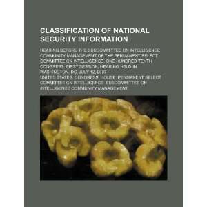  Classification of national security information hearing 