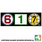  Retired Numbers Sticker   Bruins Red Sox Celtics Fenway Park Garden