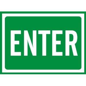  Enter Sign Removable Wall Sticker: Home & Kitchen