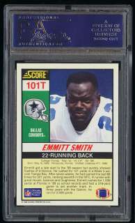 1990 Score Football Emmitt Smith ROOKIE #101T PSA 9 MINT (PWCC)  