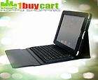 Black Leather Case Cover with Wireless Bluetooth Keyboard for Apple 