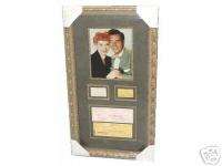 AUTOGRAPHED FRAMED I LOVE LUCY LUCILLE BALL AND DESI ARNAZ  