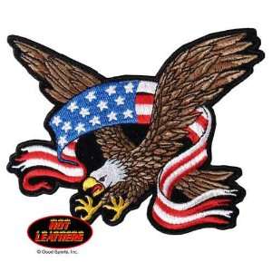  Hot Leathers American Flag Banner Eagle Patch Patio, Lawn 