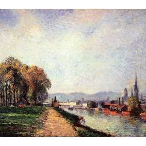  Oil Painting: View of Rouen (Vours la Riene): Camille 