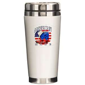  Ceramic Travel Drink Mug American Made Country Cowboy 
