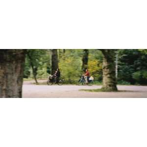  Family Riding Bicycle in a Park, Vondelpark, Amsterdam 