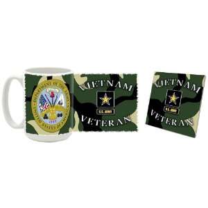  US Army Vietnam Veteran Wooded Camo Coffee Mug/Coaster 