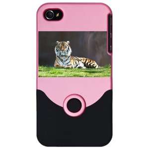   iPhone 4 or 4S Slider Case Pink Bengal Tiger Stare HD 