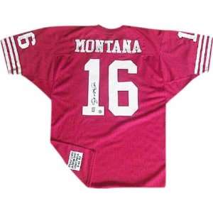 Joe Montana Autographed Red Custom Jersey