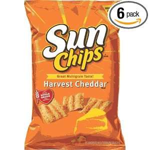 Sunchips Multigrain Snacks Cheddar, 10.5 Ounce Bags (Pack of 6 