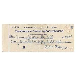  Eppa Rixey Signed Personal Check 