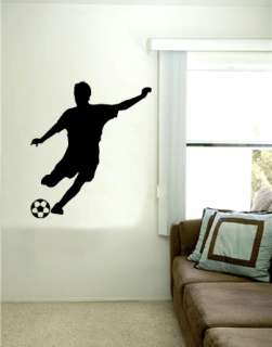 SOCCER PLAYER   Removable Vinyl Art Wall Sports Decals  