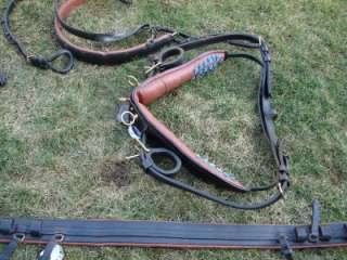   DRIVING CART HARNESS SADDLE LEATHER BLACK HORSE BRASS FITS CLOSEOUT