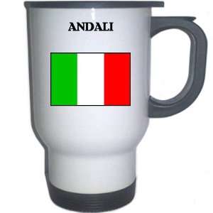 Italy (Italia)   ANDALI White Stainless Steel Mug 