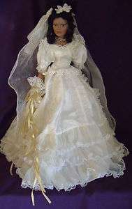 African American 24 Tall Bridal Doll  