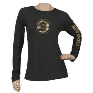  Boston Bruins Womens Ginormous Logo Long Sleeve T Shirt 