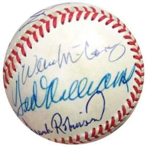 500 HR Club Autographed NL Feeney Baseball (11 Signatures) Mantle 