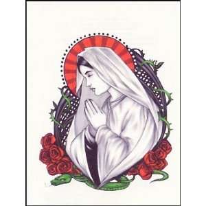  Praying Virgin Mary Temporaray Tattoo Toys & Games