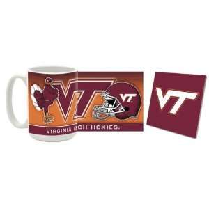 Virgina Tech Mug & Coaster Gift Box Combo Virginia Tech Hokies 