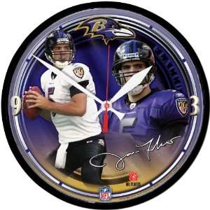   Baltimore Ravens Joe Flacco Player Round Clock