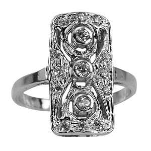  Platinum Antique Diamond Ring   8.5: DaCarli: Jewelry