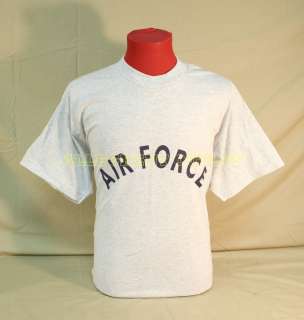 GENUINE US MILITARY AIR FORCE Gray SS T Shirt L NIB  