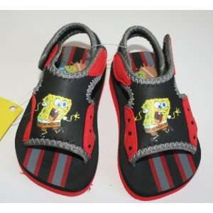   SpongeBob Squarepants Toddler Sandals Red/Black/Gray Size: 5/6: Baby
