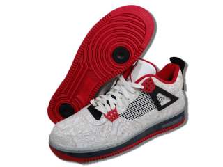 NIKE Men Shoes AJF 4 Premier White Red Black Athletic Shoes  