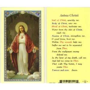 Anima Christi  Sacred Heart of Jesus Holy Card (800 018)   10 pack 