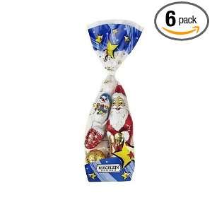   Milk Chocolate Christmas Santa & Ornaments 3.5 Oz Gift Bag (Pack of 6