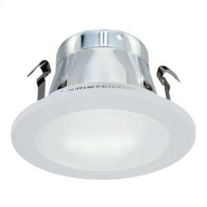   Housing Shower Trim in White with Clear Fresnel Glass 