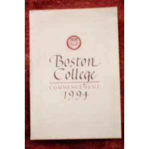  Boston College Commencement 1994    Announcement 