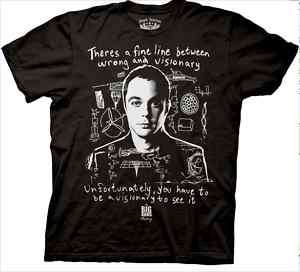 The Big Bang Theory Sheldon COOPER Visionary T shirt  