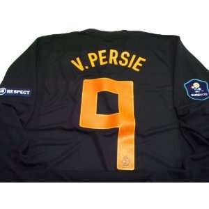   PERSIE #9 Holland Away L/S Soccer Jersey Football Shirt Euro 2012 M,XL