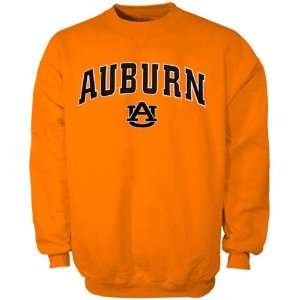  Auburn Tigers Orange Arch Logo Crew Sweatshirt: Sports 