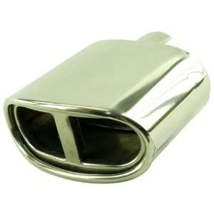   Parts 2 1/4 Weld On Stainless Steel Slanted Oval Exhaust Muffler Tip
