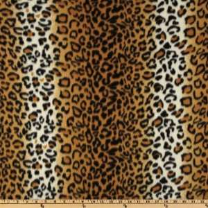  60 Wide Cozy Fleece Jaguar Light Brown/Black Fabric By 