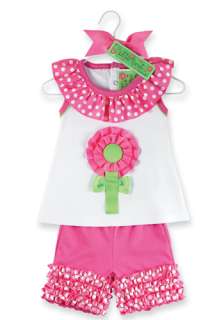Mud Pie Baby RUFFLE TUNIC AND SHORT SET 167638 Little Sprout 