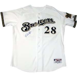  Prince Fielder Milwaukee Brewers Autographed Home Jersey 