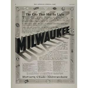  1917 Ad Rotary Club Milwaukee Companies Trademark Logos 