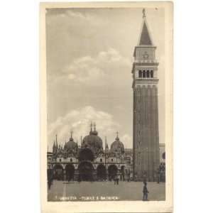  Postcard Campanile (Bell Tower) & Basilica San Marco Venice Italy