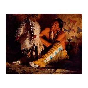  David Mann Red Feathers By David Mann Giclee On Canvas 