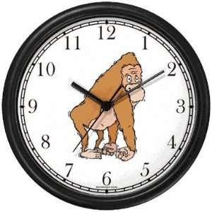  Gorilla Cartoon Great Ape Animal Wall Clock by WatchBuddy 