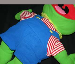 Jumbo KERMIT Frog Muppet Babies Baby Jim Henson Plush  